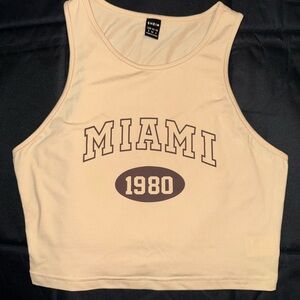 SHEIN Beige Miami 1980 Tank Top